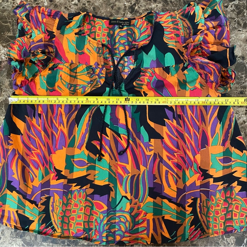 House of Harlow 1960 Colorful Patterned Blouse - Picture 5 of 9
